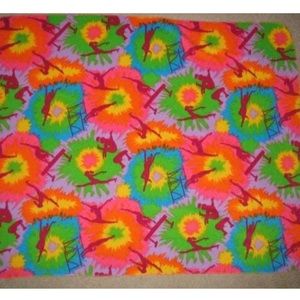 Gymnastics Tye Dye Fleece Throw Blanket